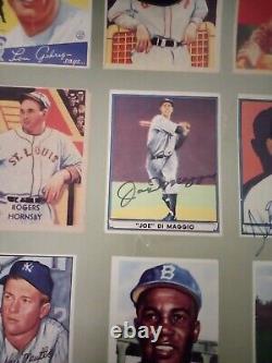 Autographed Poster By Mickey Mantle Joe DiMaggio Ted Williams & Willie mays