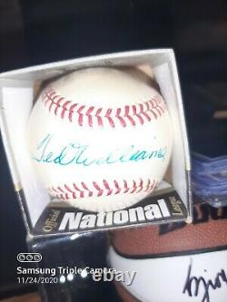 Autographed Ted Williams Baseball Hand Signed at Upper Deck Show