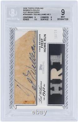 Autographed Ted Williams Red Sox Baseball Slabbed Card Item#12995904 COA