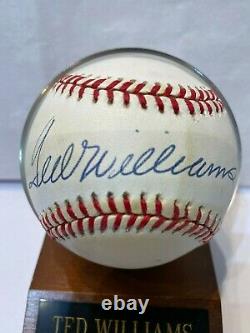 Autographed Ted Williams Red Sox Official AL Bobby Brown Baseball (LOA) Mint