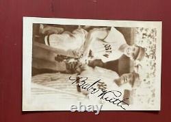 BABE RUTH SIGNED Baseball Player 3.5x5.5 Photograph with Ted Williams with COA