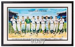 Beautiful 500 Home Run Club Signed Large Photo Mickey Mantle Ted Williams BAS