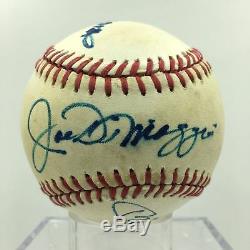 Beautiful Mickey Mantle Joe DiMaggio Ted Williams Signed AL Baseball PSA DNA