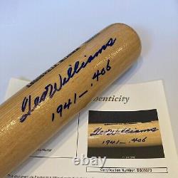 Beautiful Ted Williams 1941.406 Signed Game Model Baseball Bat MINT JSA COA