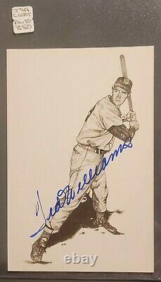 Boston Red Sox HOFer Ted Williams autographed post card JSA certified- BEAUTIFUL