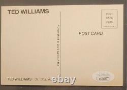 Boston Red Sox HOFer Ted Williams autographed post card JSA certified- BEAUTIFUL