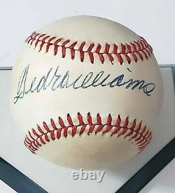 Boston Red Sox TED WILLIAMS signed American League Baseball withJSA LOA