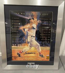 Boston Red Sox Ted Williams Signed /Autograph 24x28 Framed Poster COA PSA