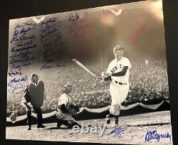 Boston Red Sox Ted Williams Tribute Signed 16x20 Photo 31 Autographs 1947 Lot B