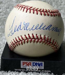 Brilliant Ted Williams Signed Official OML Bobby Brown Baseball WithPSA/DNA LOA