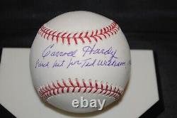 Carroll Hardy Signed Omlb Only Man'' To Pinch Hit For Ted Williams Mint Jsa