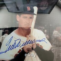 Custom Framed TED WILLIAMS Signed 8x10 autographed Photo authentic with COA