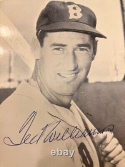 Exceptional Vintage Clean 3.5 X 5 Postcard Photo Signed Legendary Ted Williams