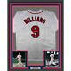 Framed Facsimile Autographed Ted Williams 33x42 White Reprint Laser Auto Jersey