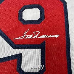 Framed Facsimile Autographed Ted Williams 33x42 White Reprint Laser Auto Jersey