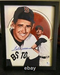 Framed Ted Williams Autographed 8 x 10 with COA