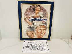 Framed Ted Williams Autographed Boston Red Sox Petronella Lithograph COA