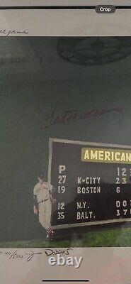 Framed Ted Williams Autographed Lithograph, Artist Signed, 411/5000. Double Auth