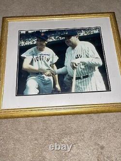 Framed Ted Williams (SIGNED) & Babe Ruth Picture With Authentication Sticker