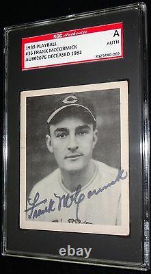 Frank McCormick 1939 PLAY BALL #36 Signed Autographed Rookie Card SGC Auto RC