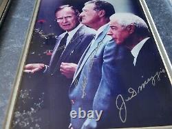 George Bush, Ted Williams & Joe DiMaggio JSA Authenticated Autographed Photo
