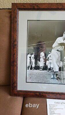 HOF Boston Red Sox Ted Williams Signed 16x20 B&W framed/matted photo. JSA LOA
