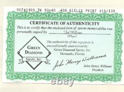 HUGE Ted Williams Signed TRIPLE CROWN Frame 45x34 LE#'d Artist JSA Green Diamond