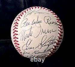 Hall of Famers (22) Signed Baseball. Williams, Musial, Reese, Mize, Yaz & Others