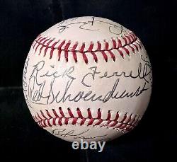 Hall of Famers (22) Signed Baseball. Williams, Musial, Reese, Mize, Yaz & Others