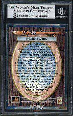 Hank Aaron Autographed Signed 1994 Ted Williams Card #1 Braves Beckett #11145340