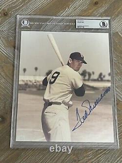 Hof Ted Williams Signed Autographed 8x10 Photo Red Sox Beckett Bas Authentic