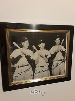 JSA AUTHENTICATED! Joe DiMaggio Mickey Mantle -Ted Williams Signed 8x10 Photo
