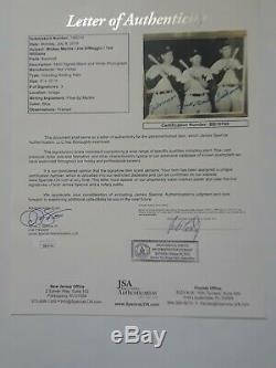 JSA AUTHENTICATED! Joe DiMaggio Mickey Mantle -Ted Williams Signed 8x10 Photo