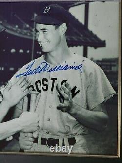 Joe DiMaggio And Ted Williams Holding Bat Signed 8 x 10 Photo Score Board COA