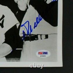 Joe DiMaggio Mickey Mantle Ted Williams HOF Autographed 8x10 Signed Photo PSA