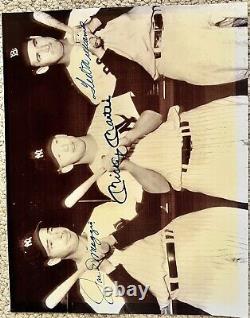 Joe DiMaggio, Mickey Mantle, Ted Williams Signed 11 X 14 Photo