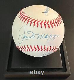 Joe DiMaggio Mickey Mantle Ted Williams Signed Baseball PSA Graded