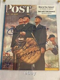 Joe DiMaggio, Mickey Mantle, & Ted Williams Signed Saturday Evening Post BONUSES