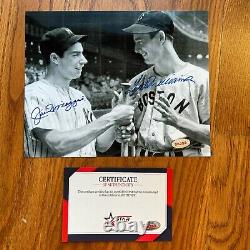 Joe DiMaggio Ted Williams 8x10 Autographed Photo Authentic WithCOA NY Yankees