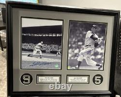 Joe DiMaggio Ted Williams Autographed Framed 22x18With COAs Mint Condition