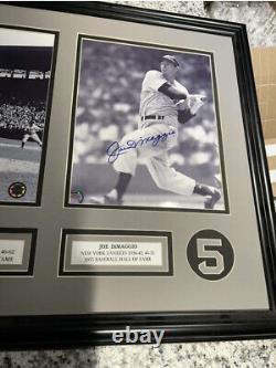 Joe DiMaggio Ted Williams Autographed Framed 22x18With COAs Mint Condition