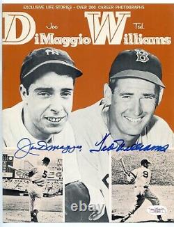 Joe DiMaggio Ted Williams Autographed Magazine Cover Only JSA