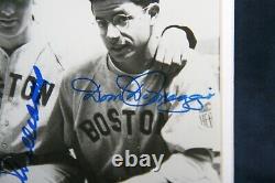 Joe DiMaggio Ted Williams Dom DiMaggio Autographed 8x10 Photo Framed PSA/DNA