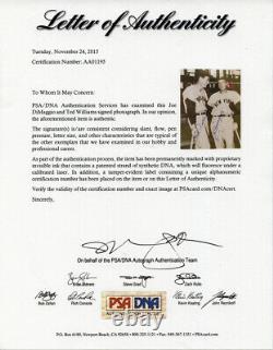 Joe DiMaggio & Ted Williams Signed Autographed Photo PSA/DNA