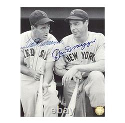 Joe Dimaggio/ Ted Williams'A Summit at the Stairs' Signed Dugout Photo REPRINT