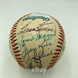 Joe Dimaggio Ted Williams Hall Of Fame Multi Signed Baseball JSA COA