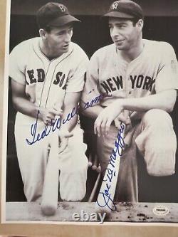 Joe Dimaggip And Ted Williams Dual Autographed 8x11 With Certification