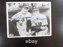Joe dimaggio & ted williams autograph 8 x 10 photo psa/dna New York Yankees
