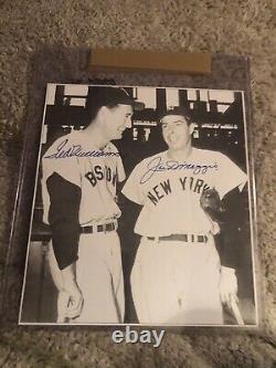 Joe dimaggio ted williams signed 8x10 autographed picture photo hall of fame mlb