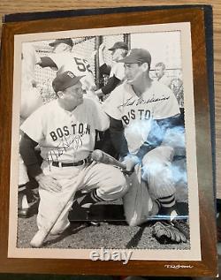 Kappys Vintage Mike Higgins & Ted Williams Autographed Photo In Kodak Frame A612